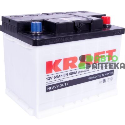 Автомобільний акумулятор KRAFT 6СТ-65Ah АзЕ 680A (EN)