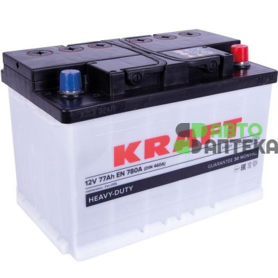 Автомобільний акумулятор KRAFT 6СТ-77Ah АзЕ 780A (EN)