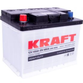 Автомобільний акумулятор KRAFT 6СТ-65Ah Аз 680A (EN)