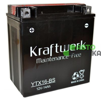 Аккумулятор мото KRAFTWERK 14Ah YTX16B-BS