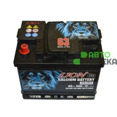 Автомобильный аккумулятор Lion 6СТ-63Ah Аз 560A (EN) R062615KN