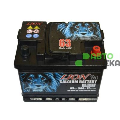 Автомобільний акумулятор Lion 6СТ-63Ah АзЕ 560A (EN) R062614KN 2016