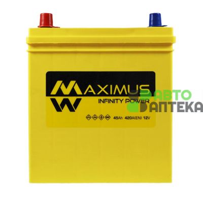 Автомобильный аккумулятор MAXIMUS Asia smf (NS40) 45Ah 420A L+ т. к. 5452720