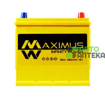 Автомобільний акумулятор MAXIMUS Asia smf (D23) 65Ah 650A R+