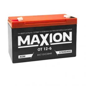 Акумулятор тяговий MAXION AGM 12Ah 6V OT 12-6