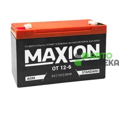 Аккумулятор тяговый MAXION AGM 12Ah 6V OT 12-6