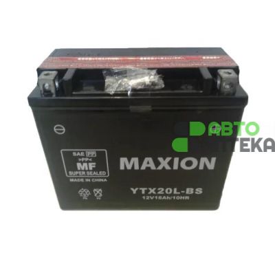 Мото аккумулятор MAXION AGM 6СТ-18Ah АзЕ 12В 270А (EN) YTX20L-BS