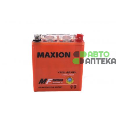 Мото аккумулятор MAXION YTX 7Ah GEL YTX7L-BS