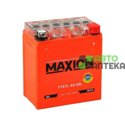 Мото аккумулятор MAXION 6СТ-6Ah АзЕ 12В 100А (EN) YTX7L-BS