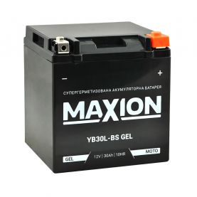Мото аккумулятор MAXION 6СТ-30Ah АзЕ 12В 300А (EN) YB30L-BS GEL