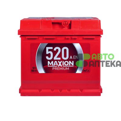 Автомобильный аккумулятор MAXION Premium TR (L1) 50 Аh 520A  R+ 5502430