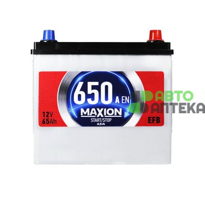 Автомобильный аккумулятор MAXION EFB SMF Asia (D23) 65Ah 650A R+ 5632049