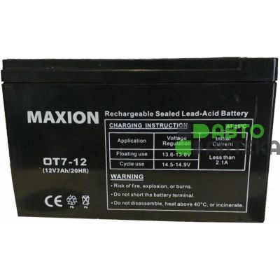 Аккумулятор тяговый MAXION AGM 7Ah 12V OT 12-7