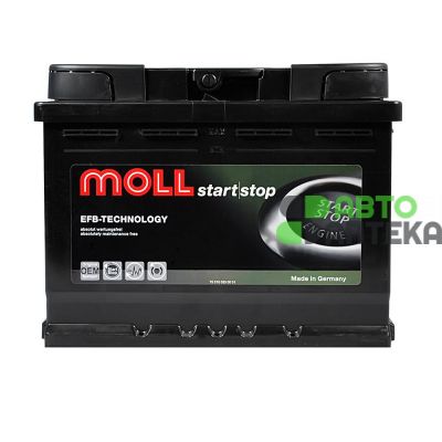 Автомобильный аккумулятор MOLL EFB 6СТ-60Ah АзЕ 640A (EN) 82060