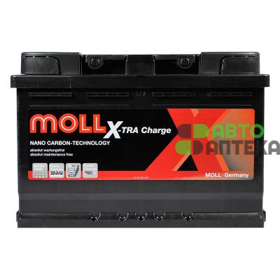 Автомобільний акумулятор MOLL X-Tra Charge 6СТ-75Ah АзЕ 720A (EN) 84075