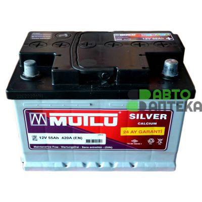 Автомобільний акумулятор Mutlu Black 6СТ-55Ah АзЕ 420A (EN)