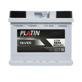 Автомобильный аккумулятор PLATIN Silver MF 6СТ-55Ah Аз 520A 5502393