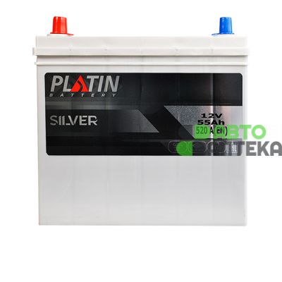 Автомобільний акумулятор PLATIN Silver Asia SMF 6СТ-55Ah Аз 520A 5502395/5502420 kalin