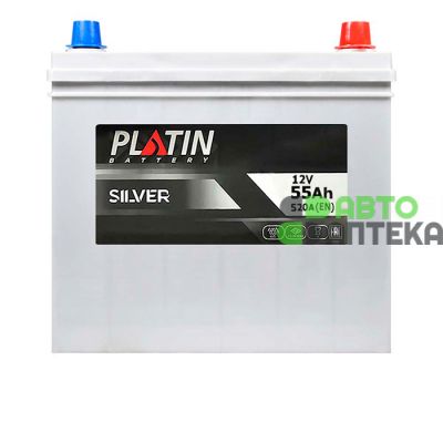 Автомобільний акумулятор PLATIN Silver Asia SMF 6Т-55Ah АзЕ 520A 5502394/5502419 kalin