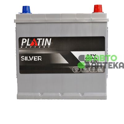 Автомобильный аккумулятор PLATIN Silver Asia SMF 6СТ-60Ah АзЕ 600A 5552348