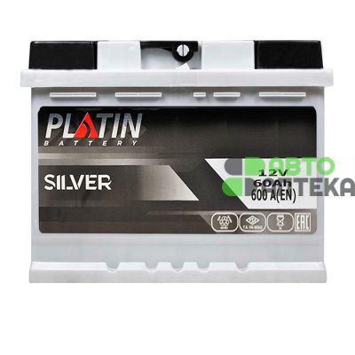 Автомобильный аккумулятор PLATIN Silver MF 6СТ-60Ah АзЕ 600A 5602677