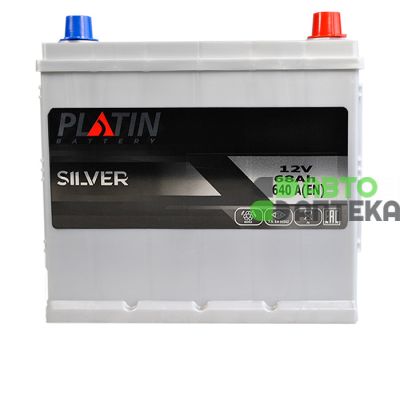 Автомобильный аккумулятор PLATIN Silver Asia SMF 6СТ-68Ah АзЕ 640A 5652070