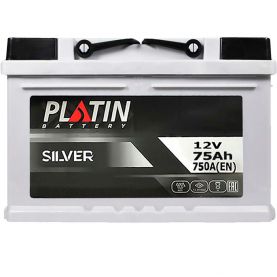Автомобільний акумулятор PLATIN Silver MF 6СТ-75Ah АзЕ 750A 5752220