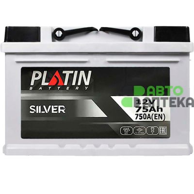 Автомобильный аккумулятор PLATIN Silver MF 6СТ-75Ah АзЕ 750A 5752220