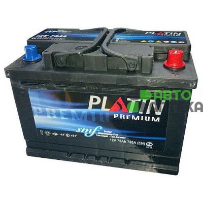 Автомобильный аккумулятор PLATIN Premium 6СТ-75Ah АзЕ 750A (EN)