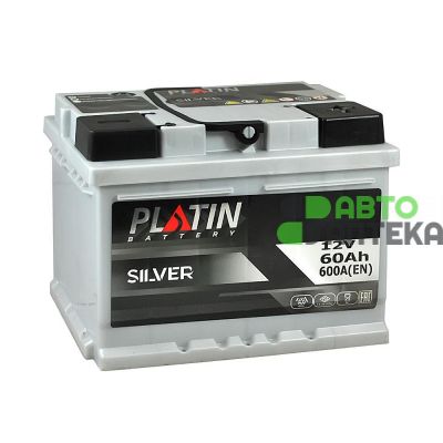 Автомобильный аккумулятор PLATIN Silver MF (LB2) 60Ah 600A R+ (h=175) 5602662