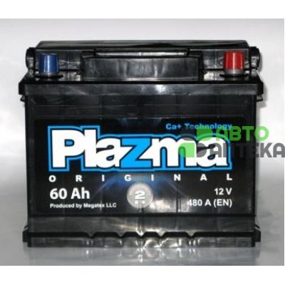Автомобильный аккумулятор PLAZMA Original 6СТ-60Ah АзЕ 480A (EN)