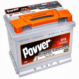 Автомобильный аккумулятор POVVER 6СТ-55Ah АзЕ 540A (EN) LB1.55.054.A