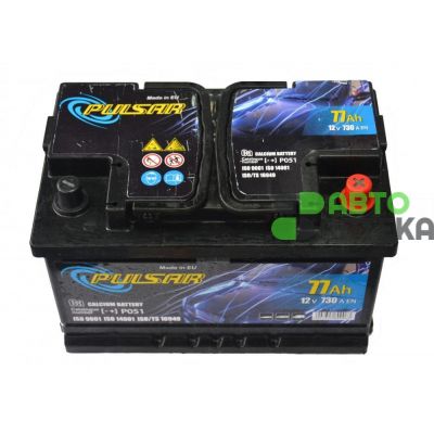 Автомобільний акумулятор Pulsar 6СТ-77Ah АзЕ 730A (EN) R074624KN1