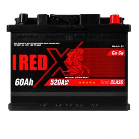 Автомобильный аккумулятор RED X 6СТ-60Ah АзЕ 520A  555 80rx