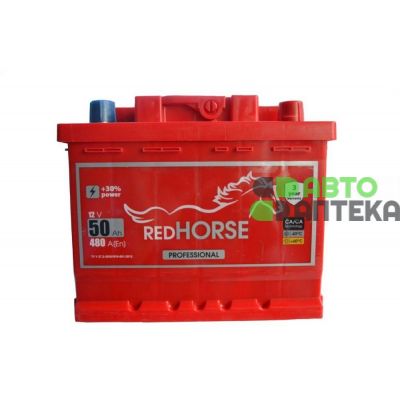 Автомобильный аккумулятор RED HORSE Professional Line 6СТ-50Ah АзЕ 480A (EN)