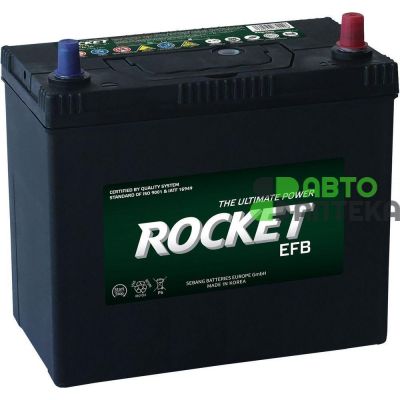 Автомобільний акумулятор ROCKET EFB Japan 6СТ-55Ah АзЕ ASIA 460A (CCA) EFB N55L