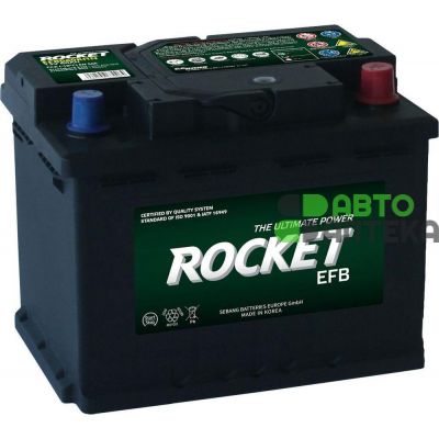 Автомобильный аккумулятор ROCKET EFB 6СТ-60Ah АзЕ 560A (CCA) EFB L2