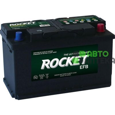 Автомобильный аккумулятор ROCKET EFB 6СТ-80Ah АзЕ 730A (CCA) EFB L4