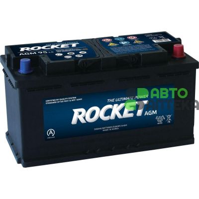 Автомобильный аккумулятор ROCKET AGM 6СТ-95Ah АзЕ 850A (CCA) AGM L5
