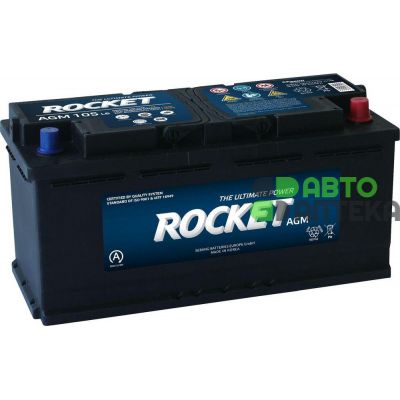 Автомобильный аккумулятор ROCKET AGM 6СТ-105Ah АзЕ 950A (CCA) AGM L6