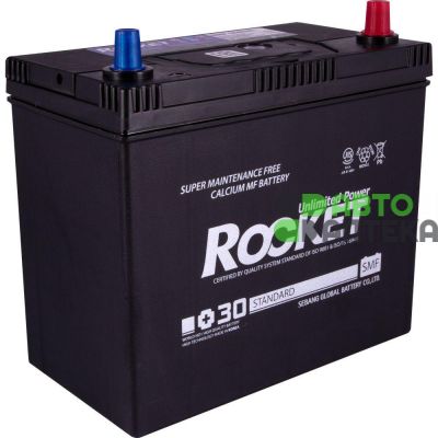Автомобильный аккумулятор ROCKET Japan 6СТ-45Ah АзЕ 410A (CCA) ТК SMF 55B24L