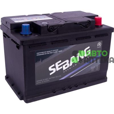 Автомобільний акумулятор SEBANG EFB 6СТ-70Ah АзЕ 650A (CCA) EFB L3 2019