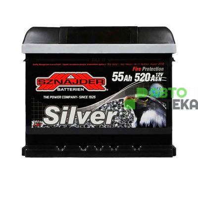 Автомобільний акумулятор SZNAJDER Silver 6СТ-55Ah АзЕ 520A 555 87