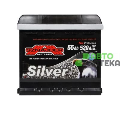 Автомобильный аккумулятор SZNAJDER Silver (L1) 55Ah 520A L+ 555 85