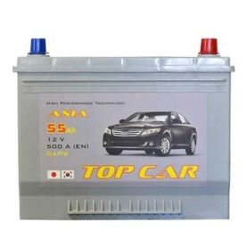Автомобильный аккумулятор TOP CAR 6СТ-55Ah АзЕ ASIA 500A (EN)