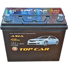 Автомобильный аккумулятор TOP CAR 6СТ-45Ah АзЕ ASIA 430A (EN) ТК