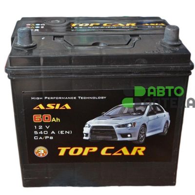 Автомобильный аккумулятор TOP CAR 6СТ-60Ah АзЕ ASIA 540A (EN)