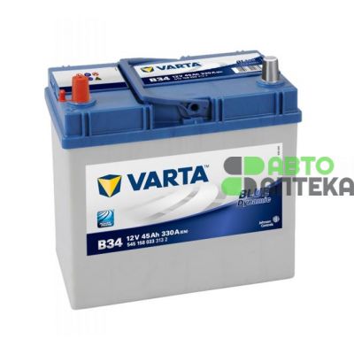 Автомобильный аккумулятор VARTA Blue Dynamic B34 6СТ-45Ah Аз ASIA 330A (EN) 545158033
