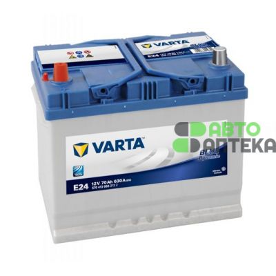 Автомобильный аккумулятор VARTA Blue Dynamic E24 6СТ-70Ah Аз ASIA 630A (EN) 570413063