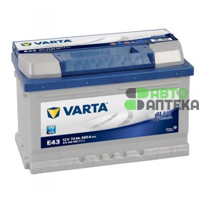 Автомобильный аккумулятор VARTA Blue Dynamic E43 6СТ-72Ah АзЕ 680A (EN) 572409068